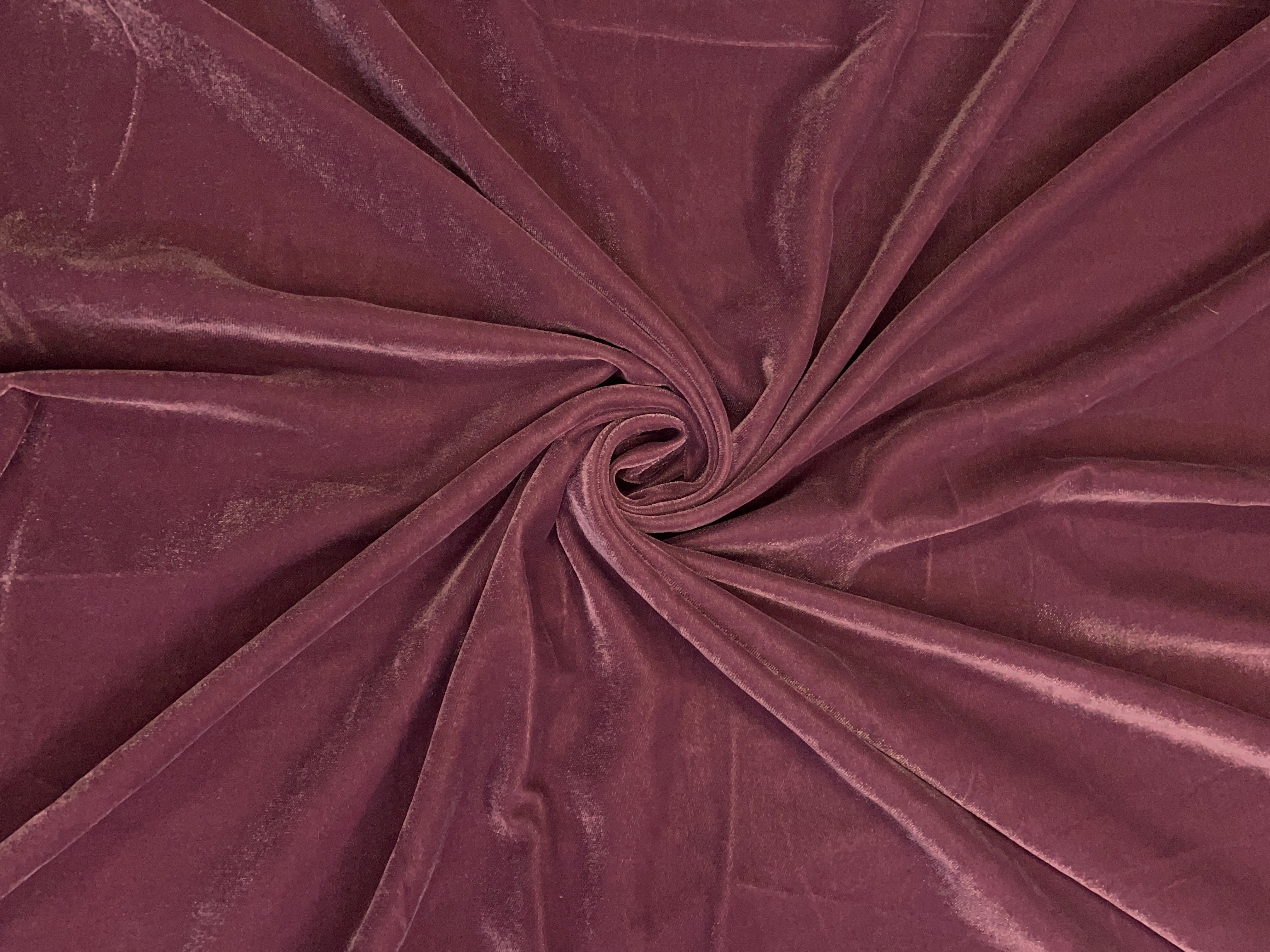 Onion Color Plain Velvet Fabric