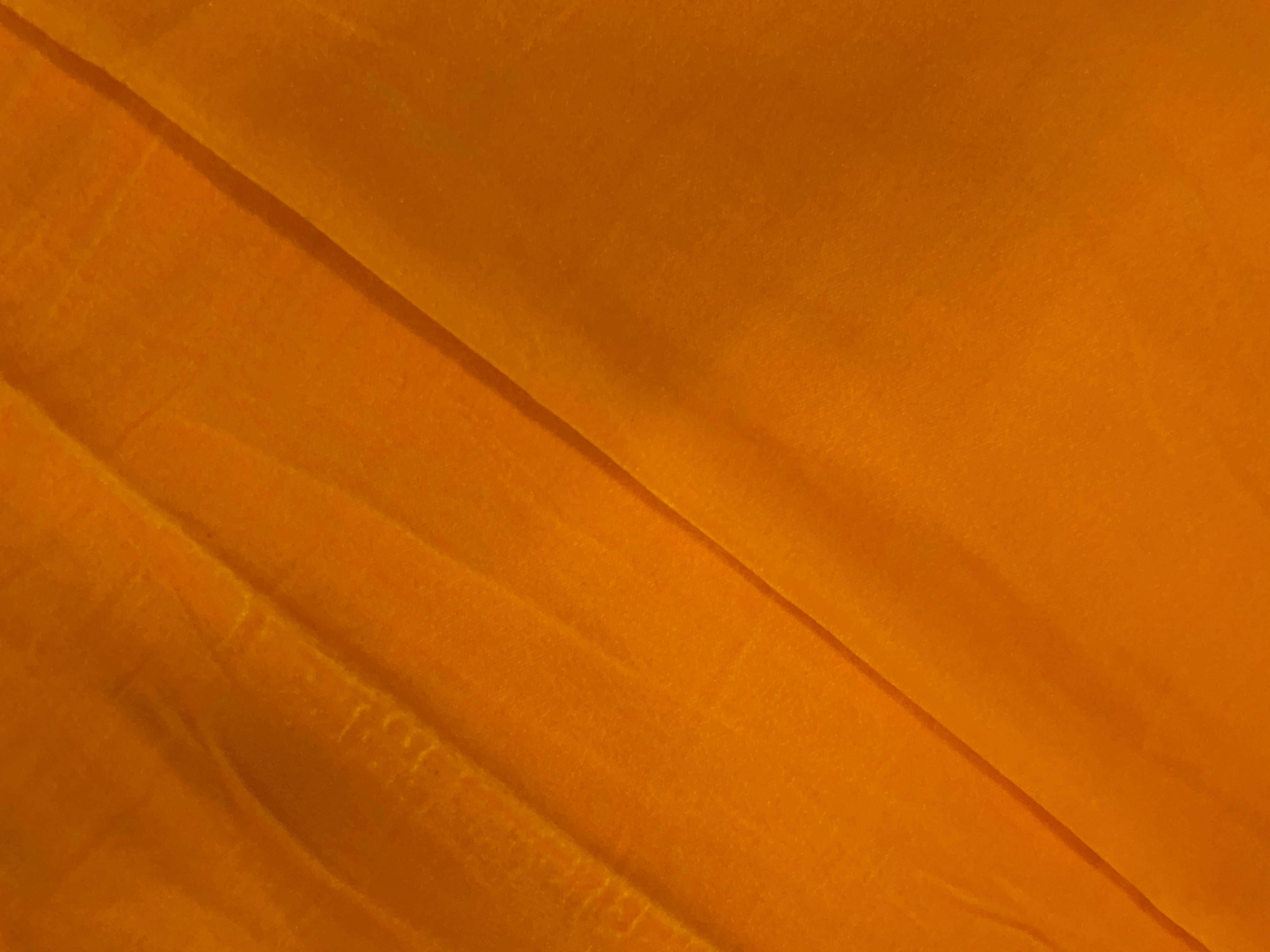 Yellow Color Plain Velvet Fabric