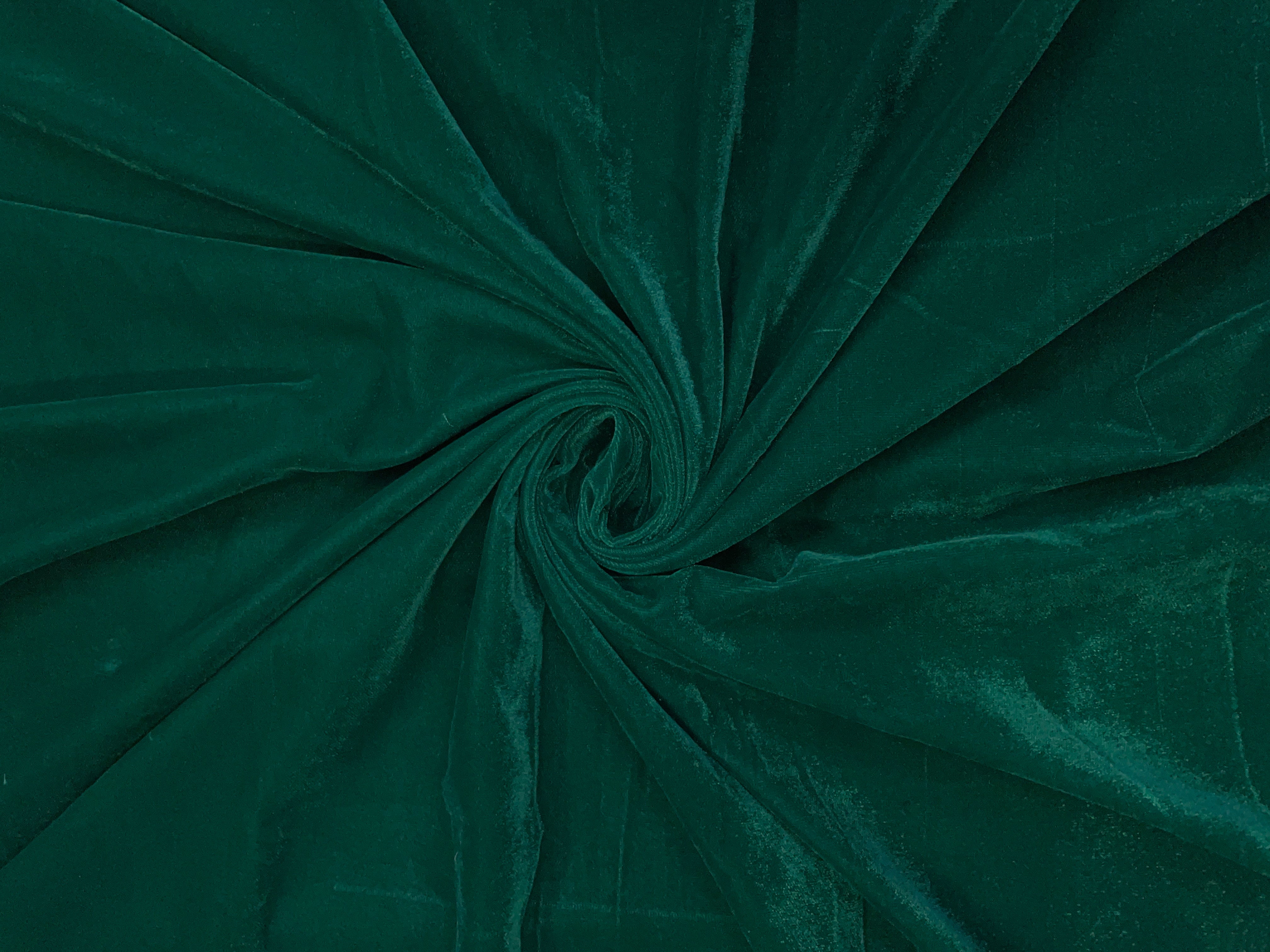 Teal Green Plain Velvet Fabric