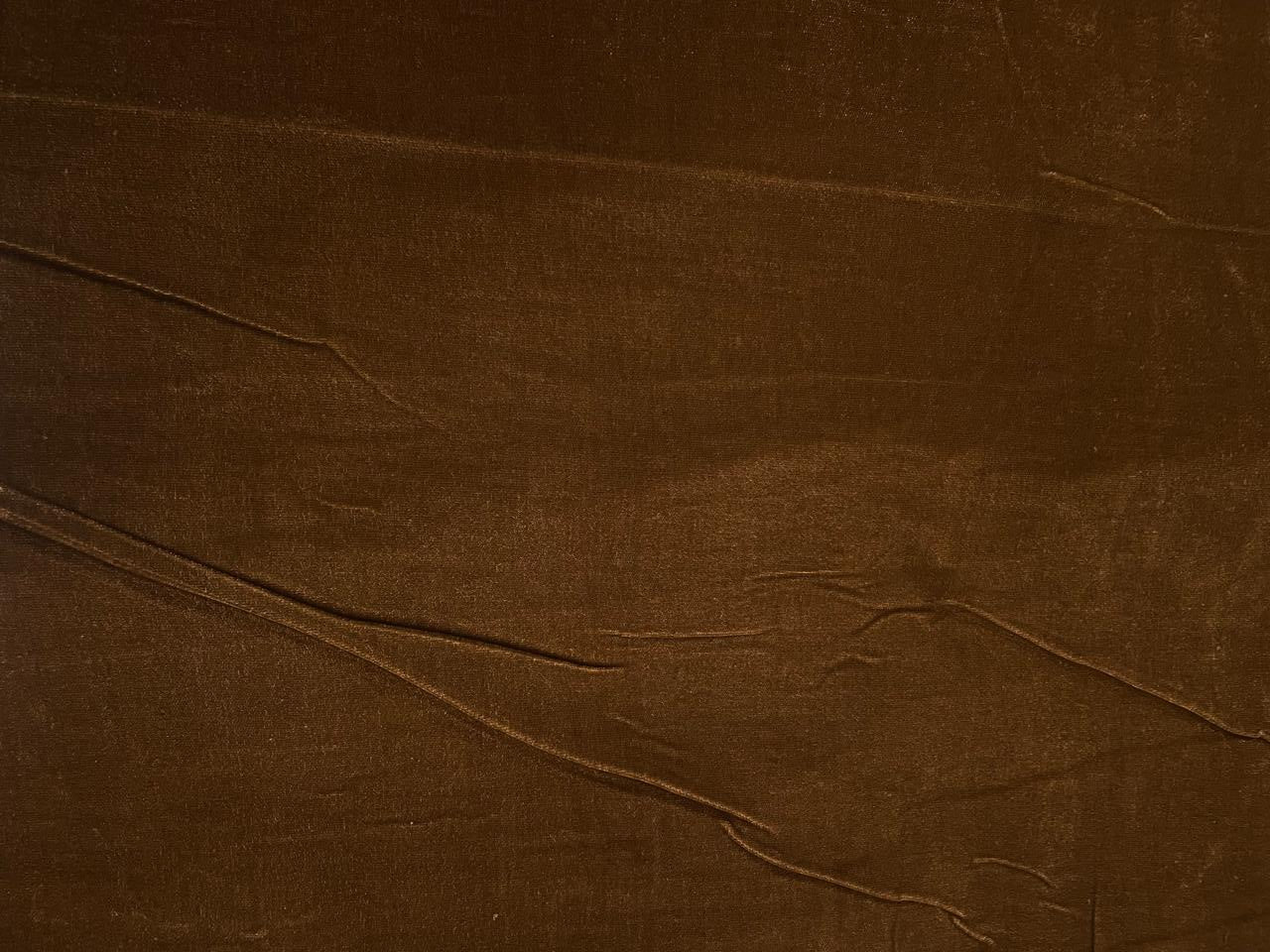 Brown Plain Velvet Fabric