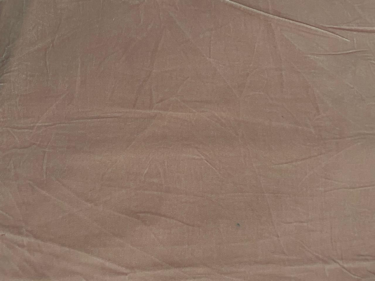 Light Peach Plain Velvet Fabric