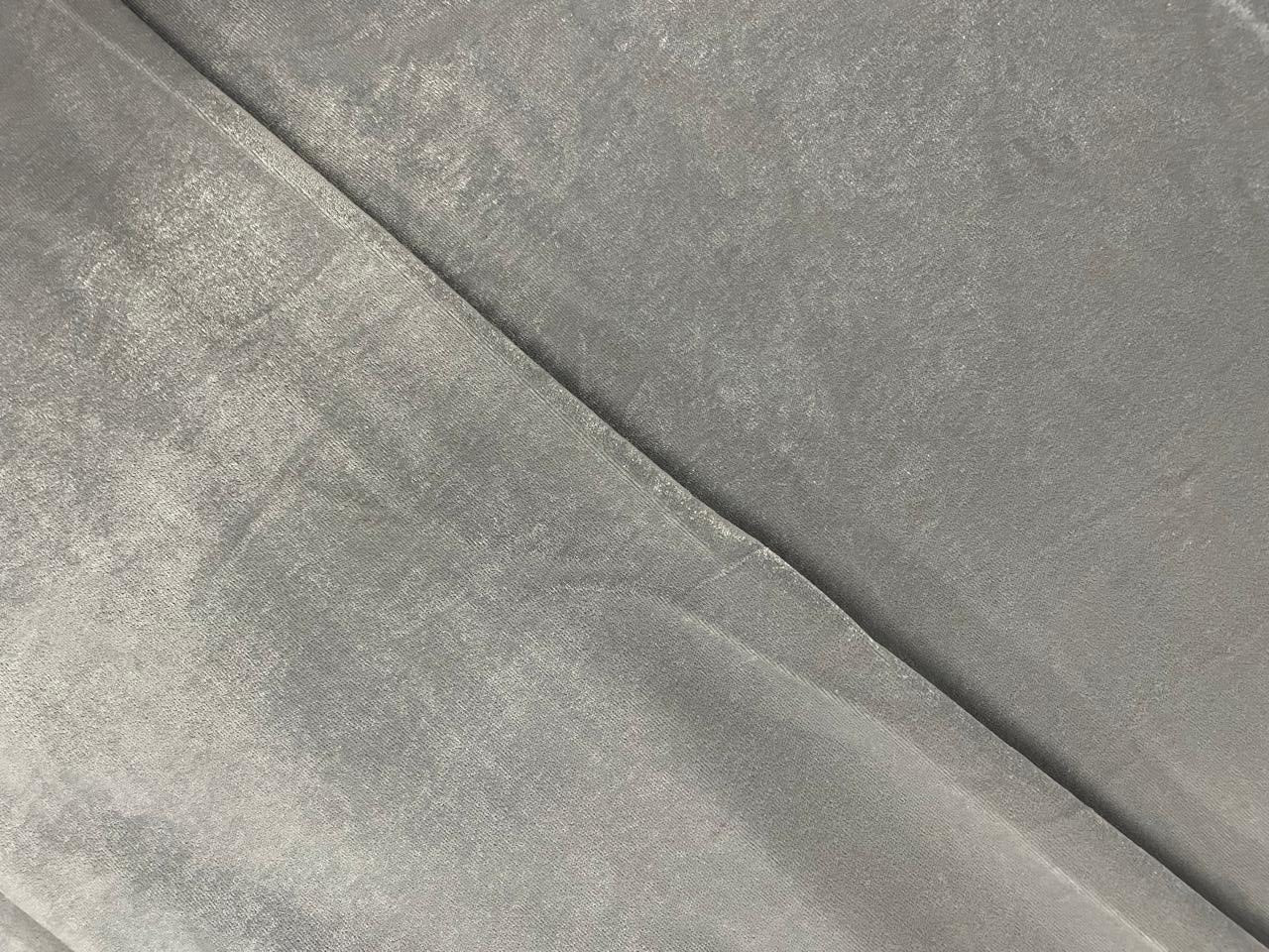 Light Grey Plain Velvet Fabric