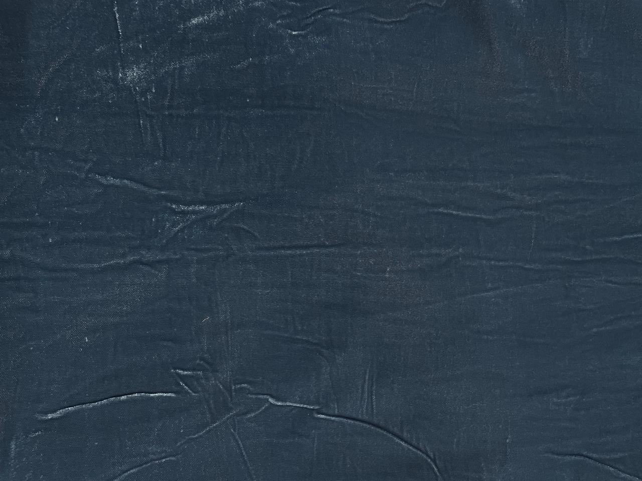 Dark Teal Blue Plain Velvet Fabric