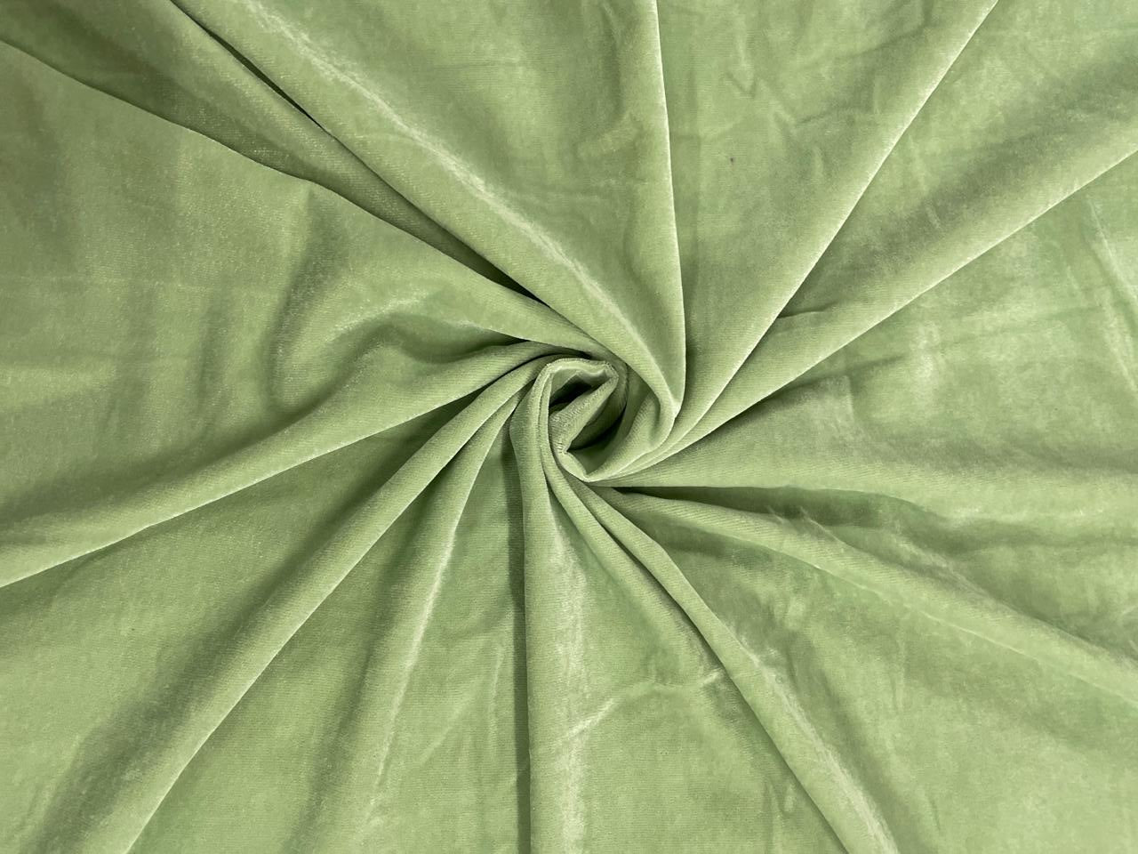 Sea Green Plain Velvet Fabric