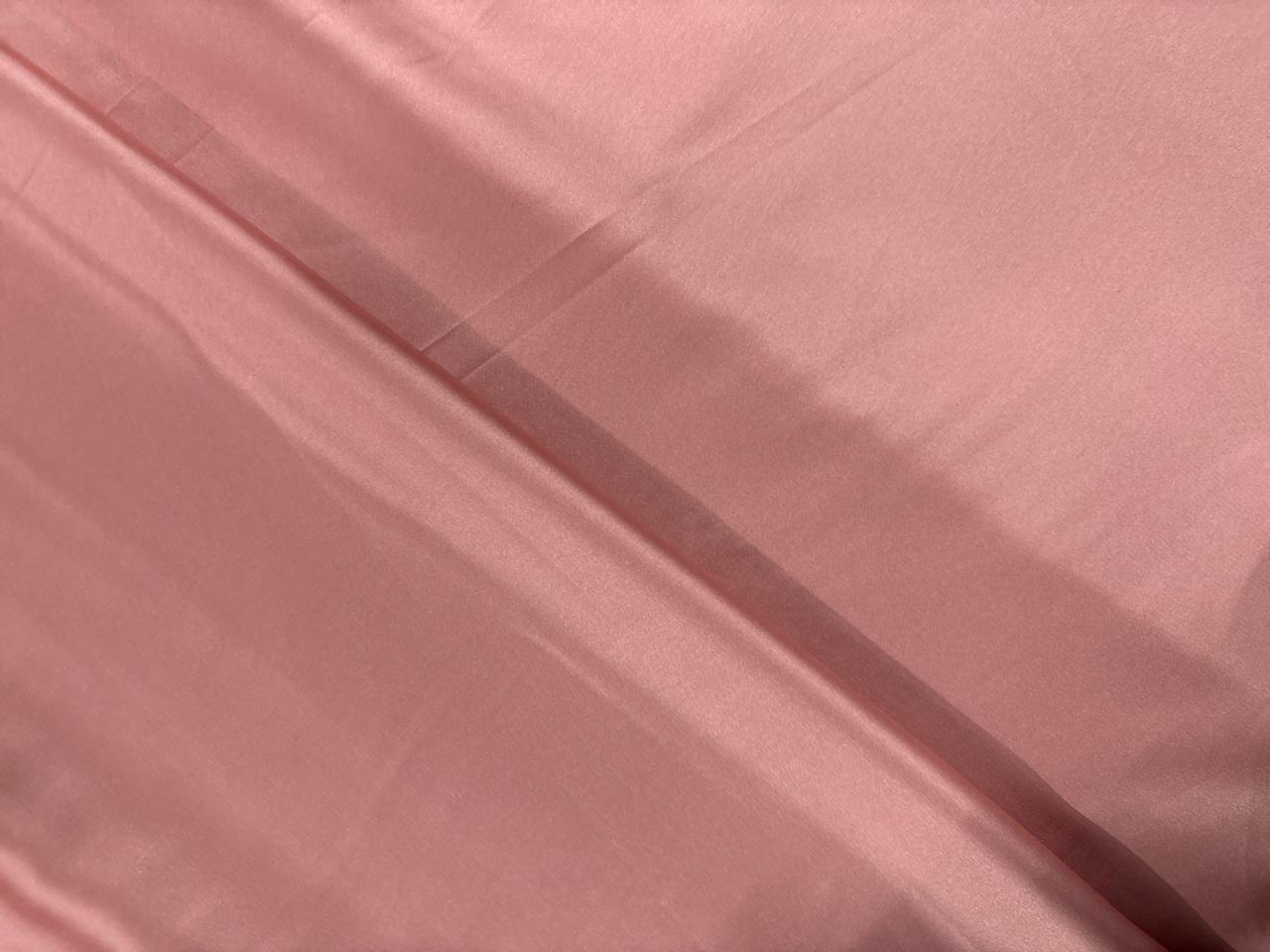 Baby Pink Plain Armani Satin Lycra Fabric