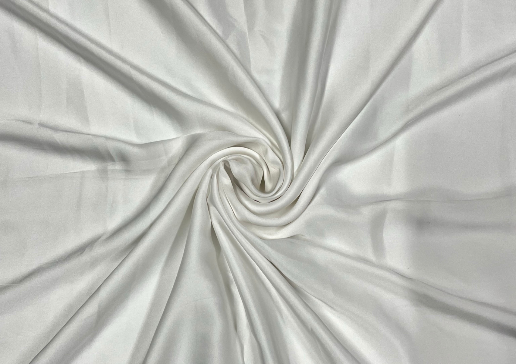 White Plain Armani Satin Lycra Fabric