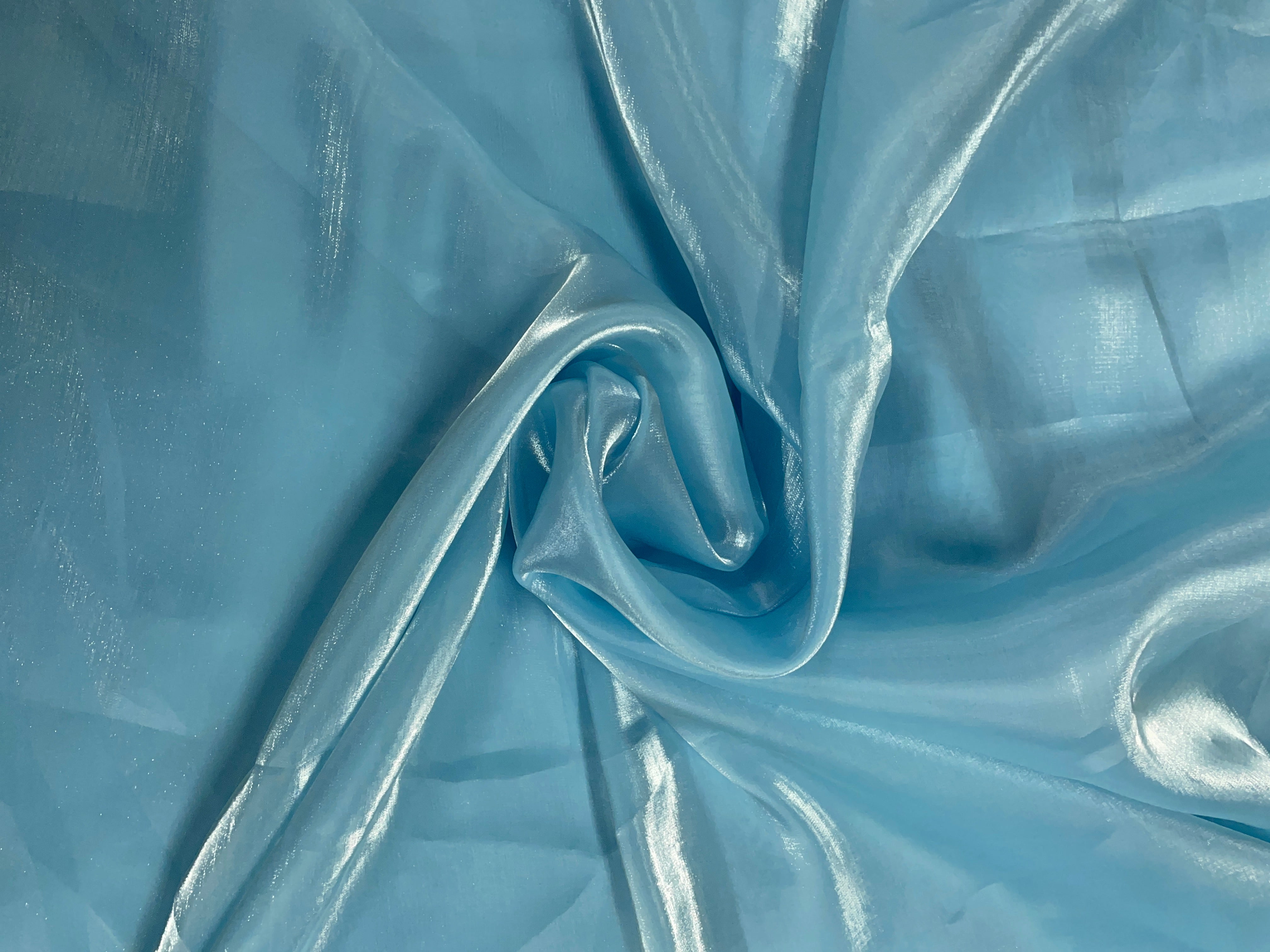 Sky Blue Jimmy Choo Organza Fabric