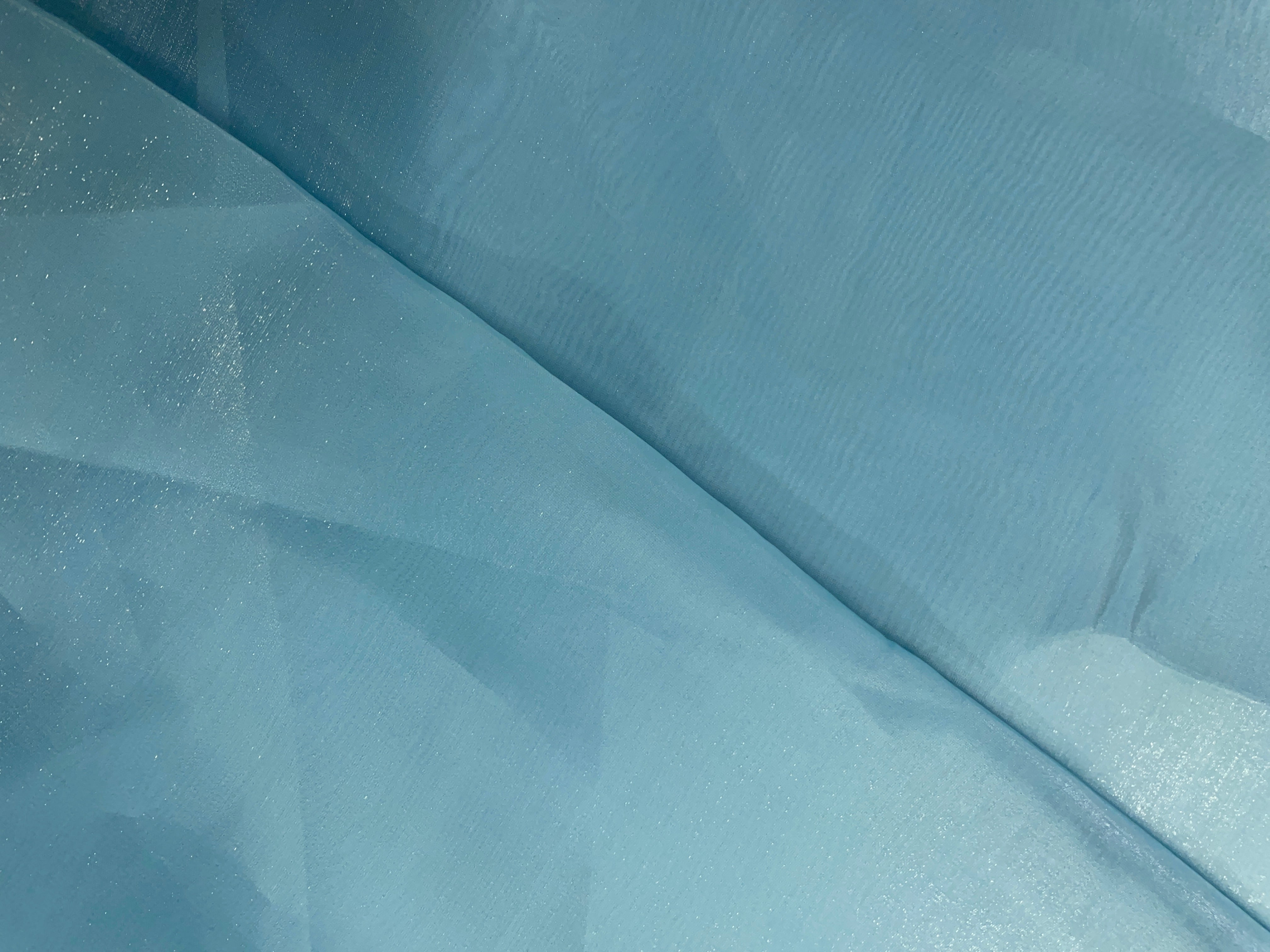 Sky Blue Jimmy Choo Organza Fabric