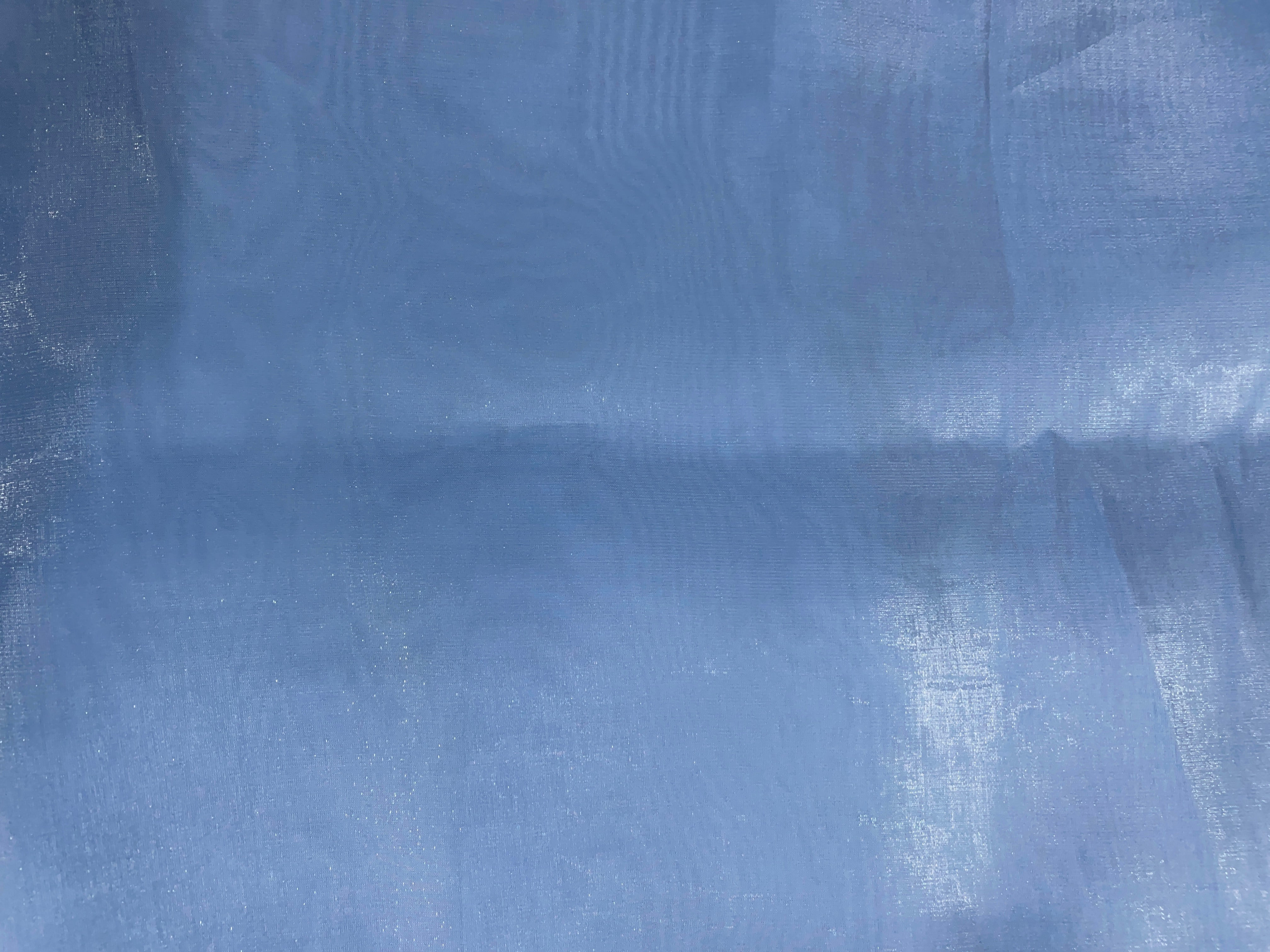 Light Sea Blue Plain Jimmy Choo Organza Fabric