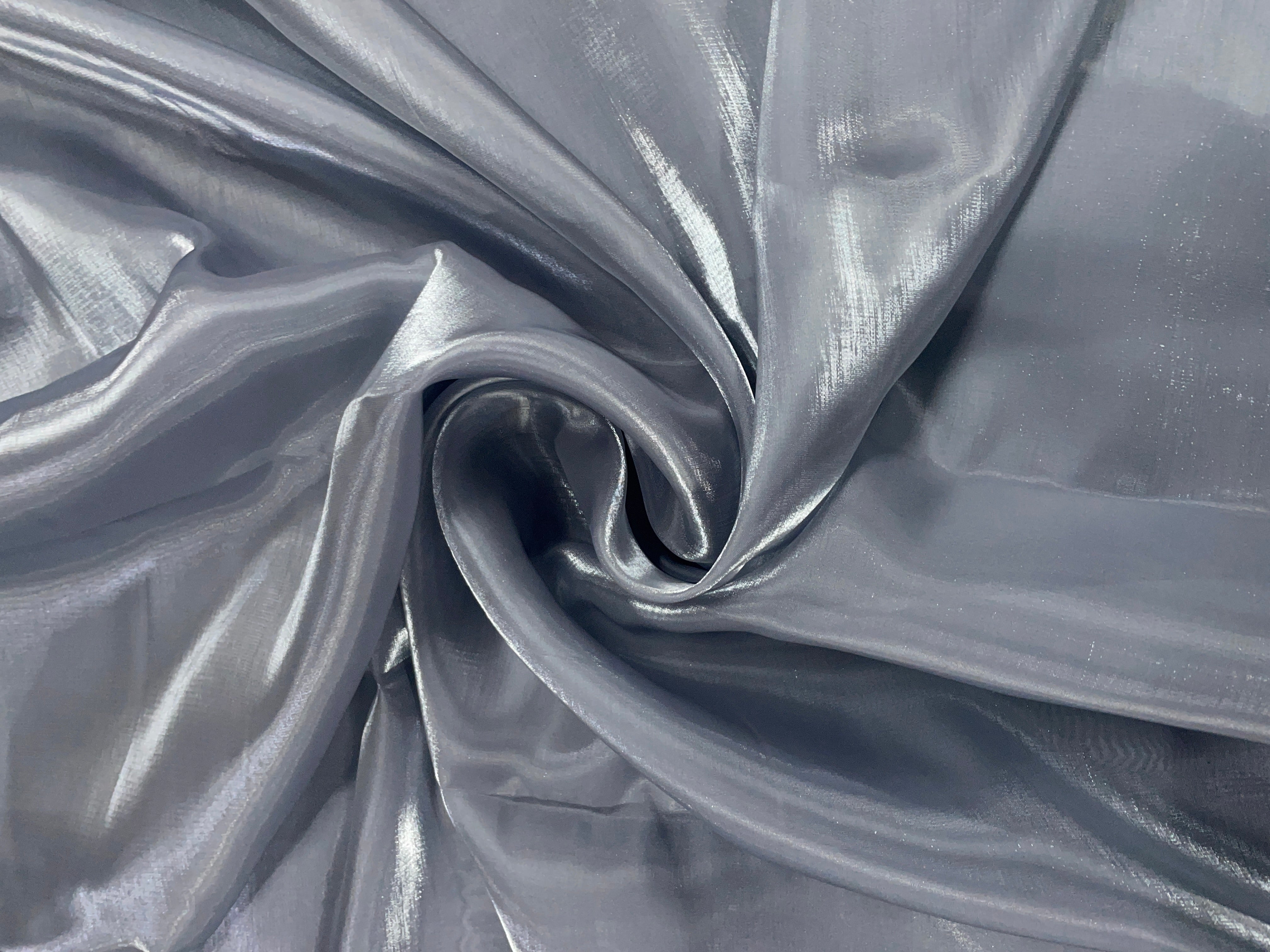 Grey Plain Jimmy Choo Organza Fabric