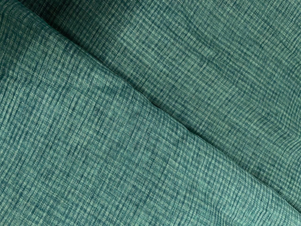 Rama Green Checks Cotton Linen Fabric