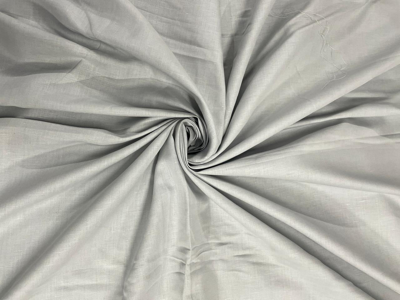 Grey Plain Premium Cotton Linen Fabric