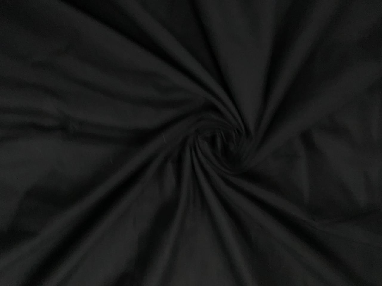 Jet Black Plain Premium Linen Shirting Fabric