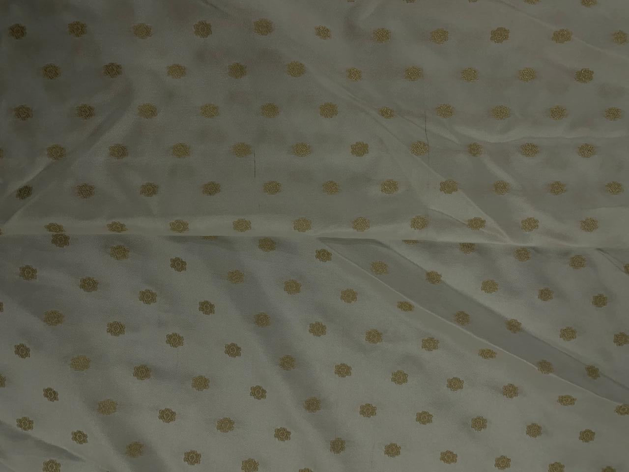 White Dots Nylon Satin Fabric Fabric