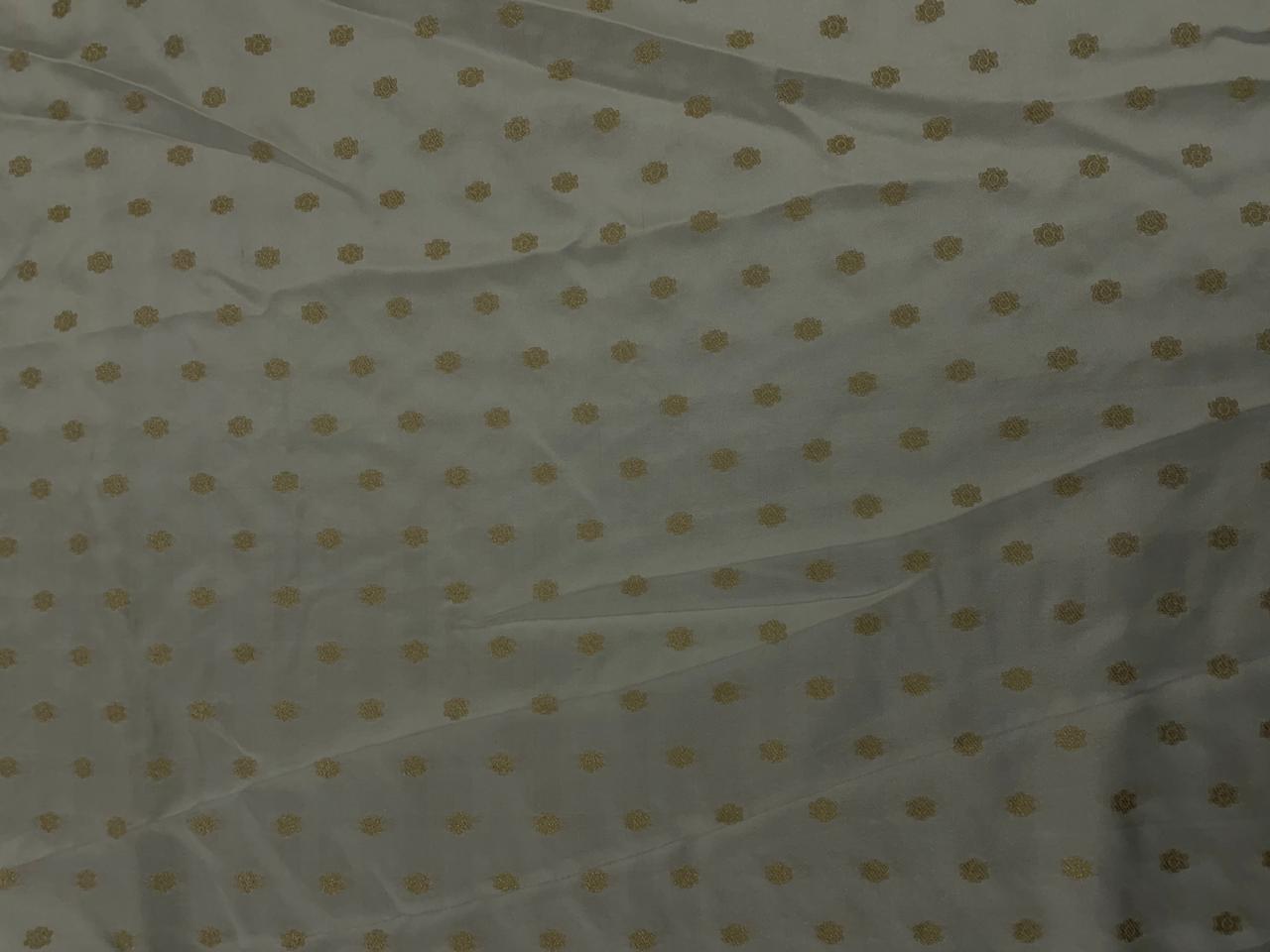 White Dots Nylon Satin Fabric Fabric