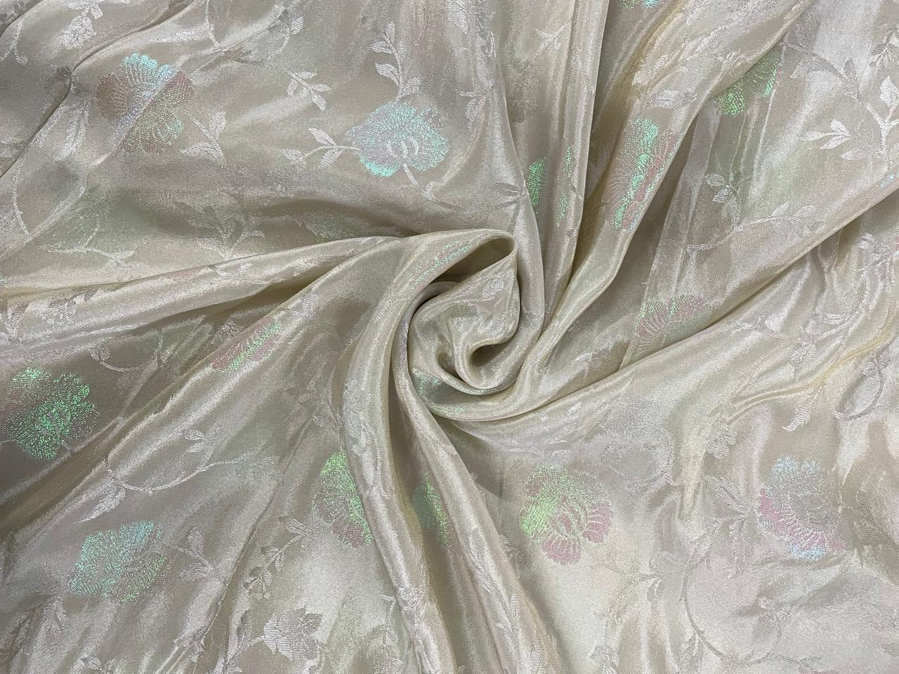 Multicolor Floral Tissue Jacquard Fabric