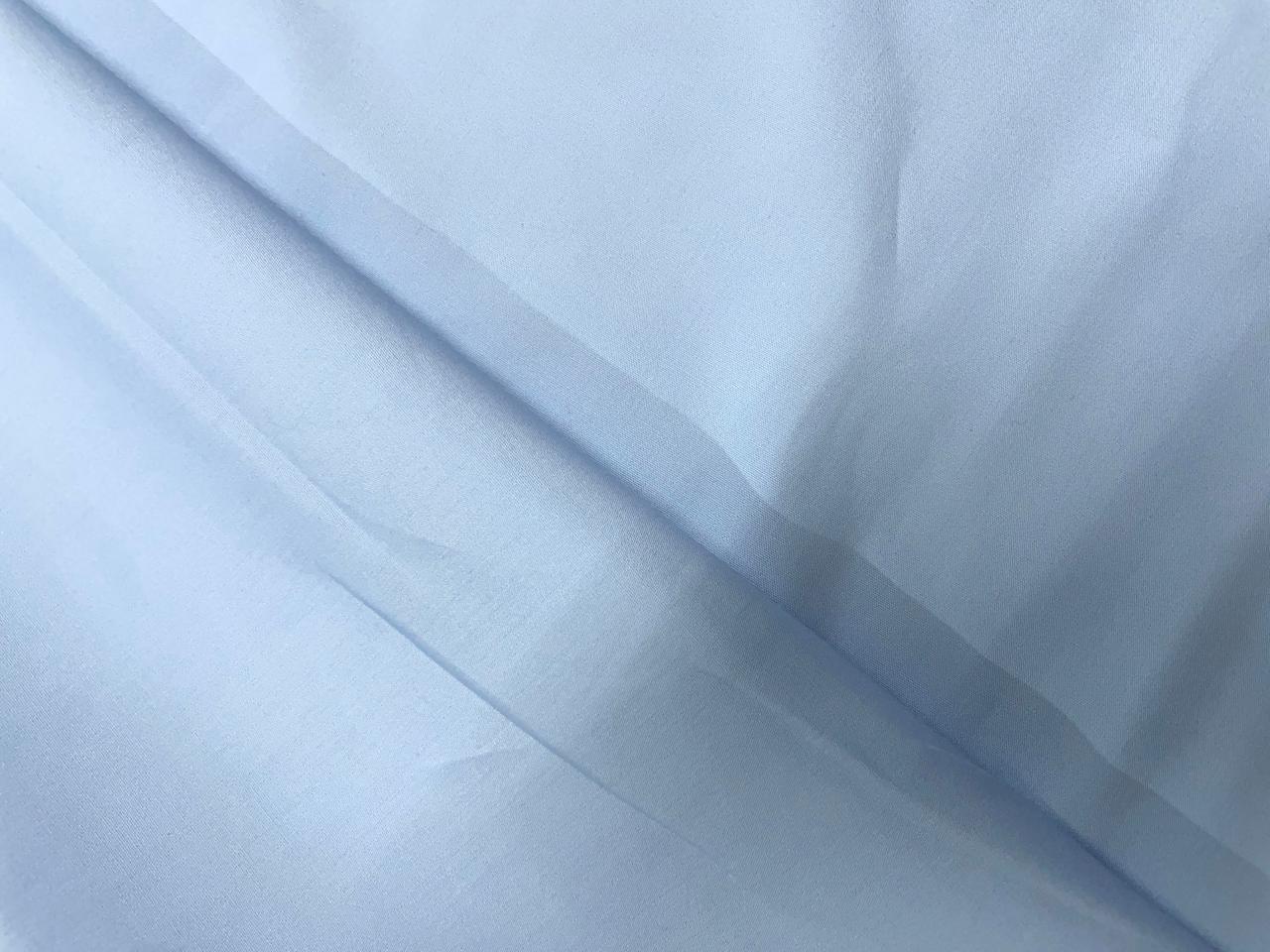 Sky Blue Plain Dyed Poplin N68 Fabric - Kapda Shop