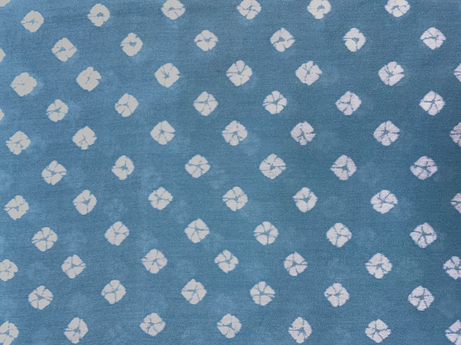Light Blue Abstract Chanderi Fabric Kapdashop