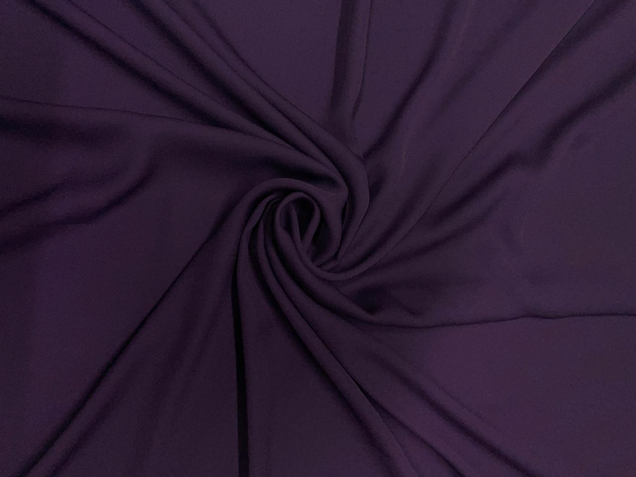 Dark Purple Plain Heavy Georgette Fabrics Kapdashop
