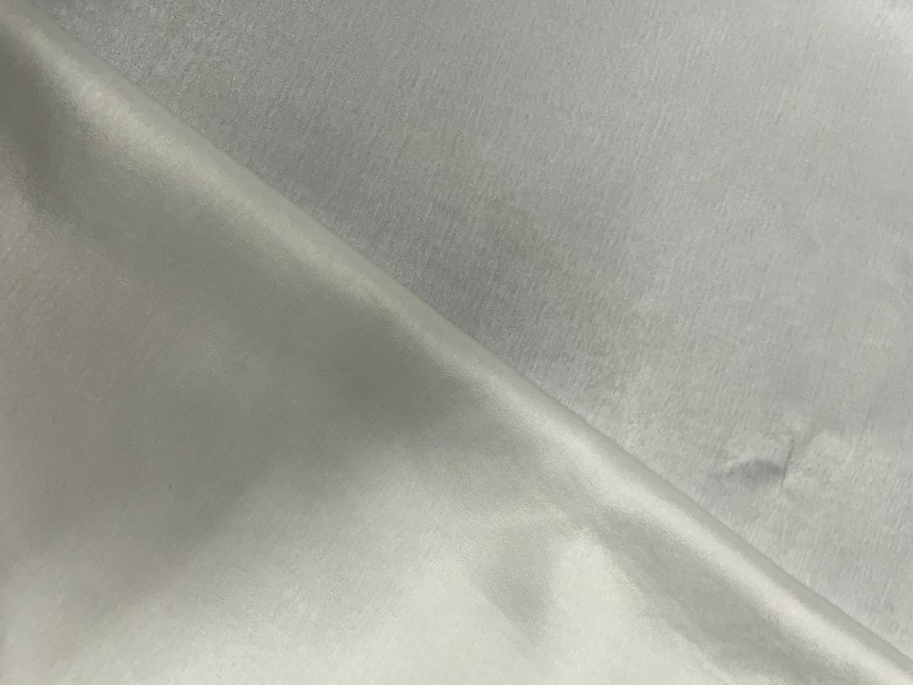 White Plain Milano Satin Fabric Kapdashop