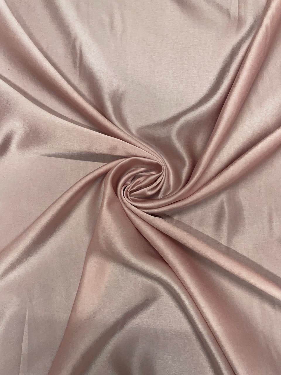 Peach Plain Milano Satin Fabric Kapdashop