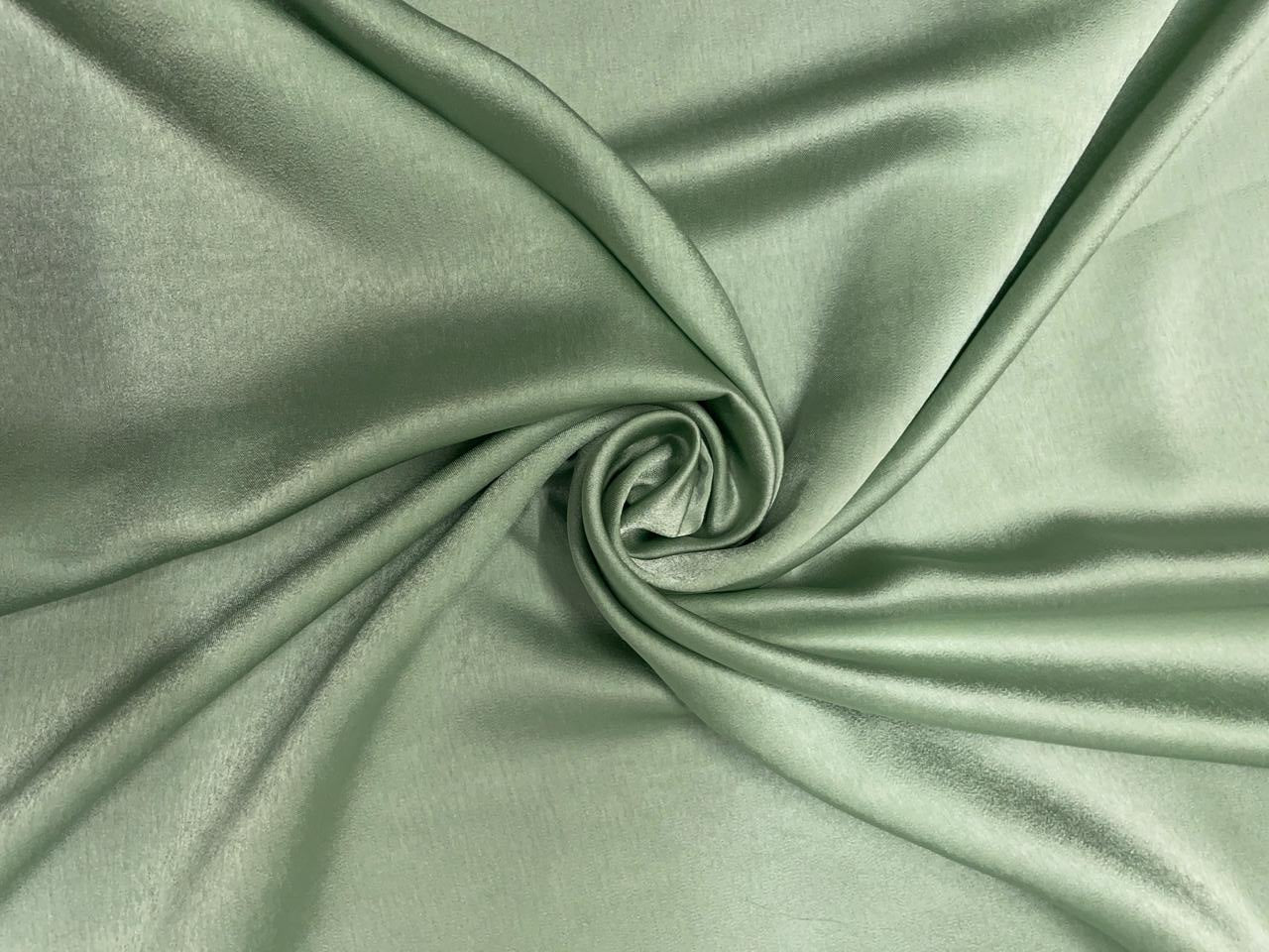Sea Green Plain Milano Satin Fabric (N170L) Kapdashop