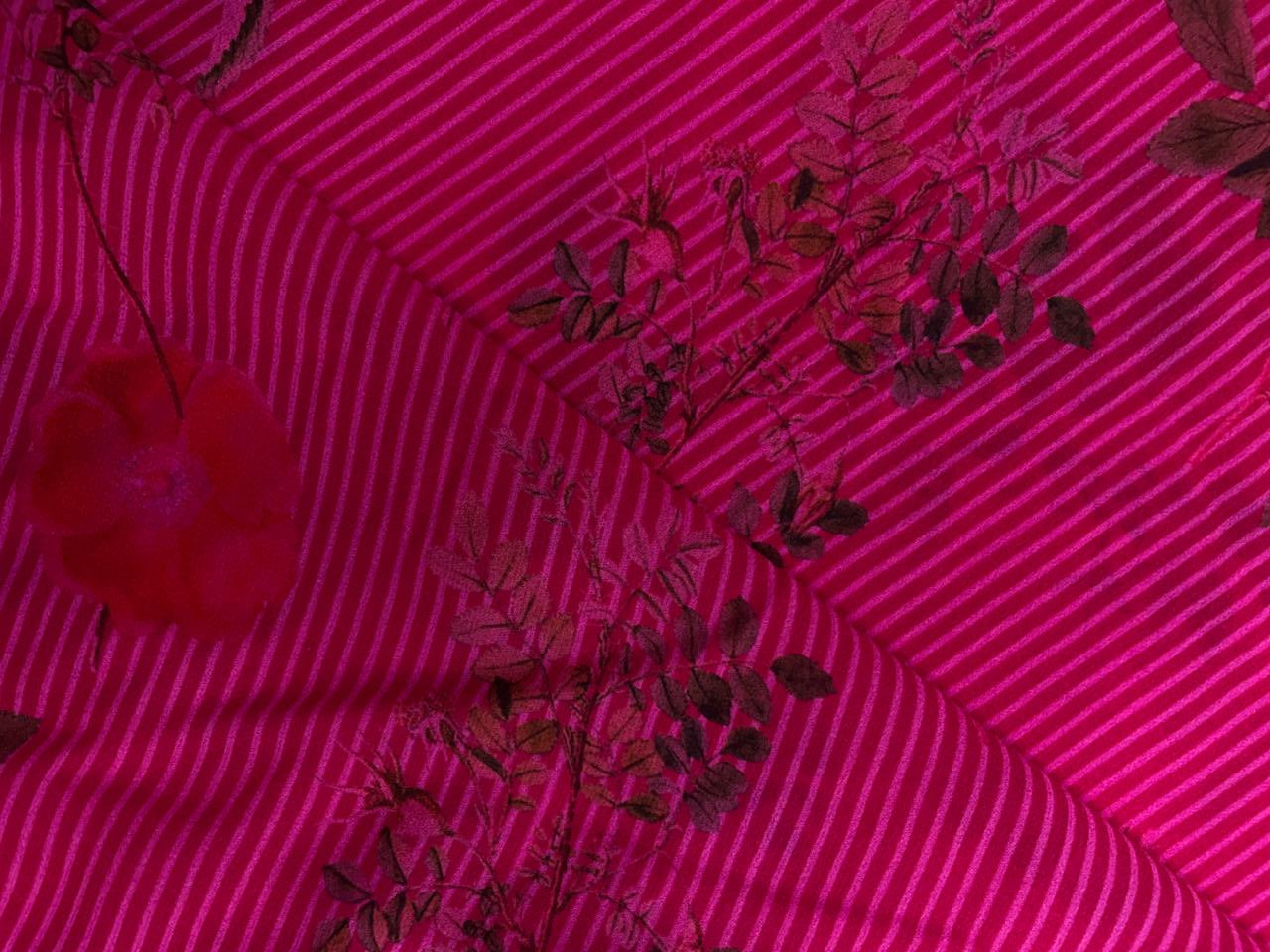 Pink Floral Pure Georgette Kapdashop