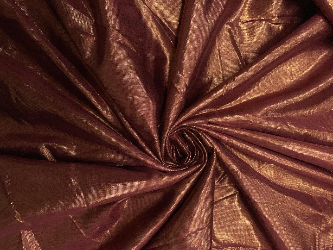 Copper Red Plain Lame Fabric Kapdashop