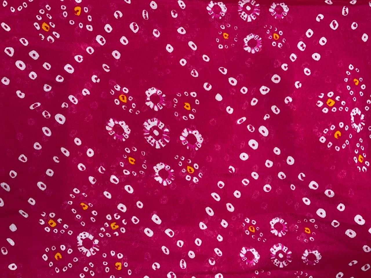 Magenta Floral Chinon Chiffon Fabric Kapdashop
