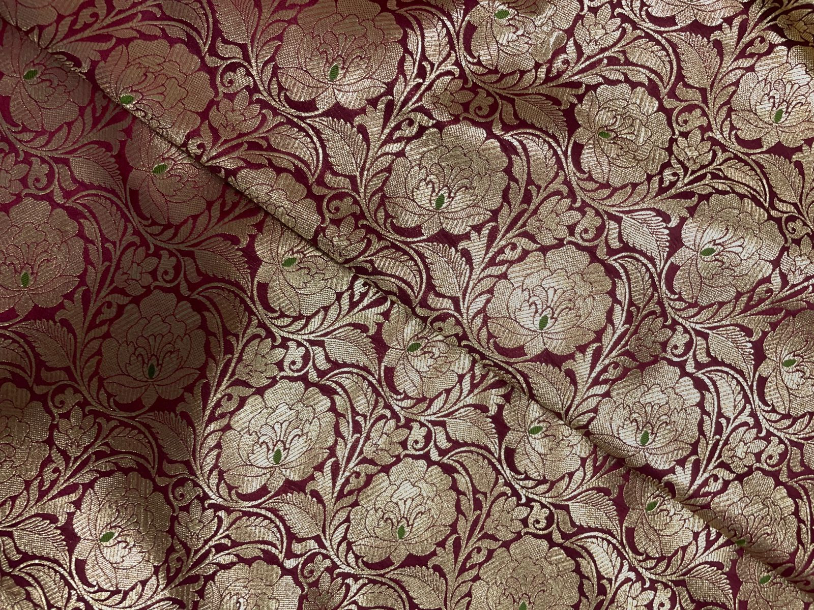 Maroon Floral Brocade 44 Kapdashop