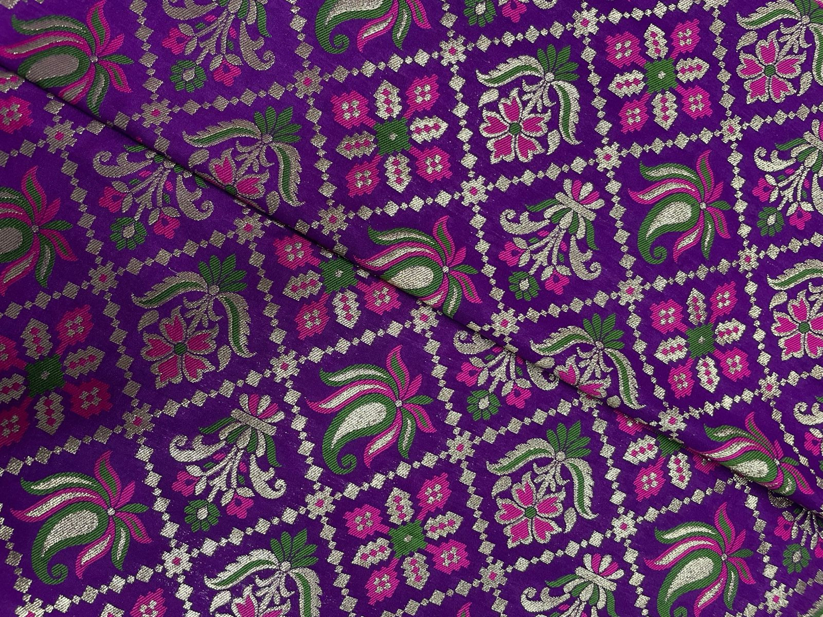 Royal Purple Geometric Brocade 44 Kapdashop