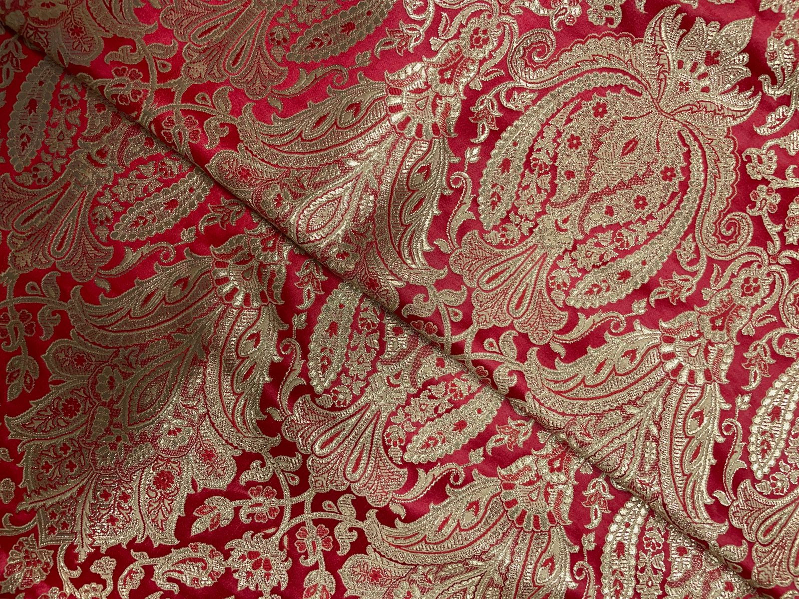 Red Floral Brocade 44 1 Kapdashop