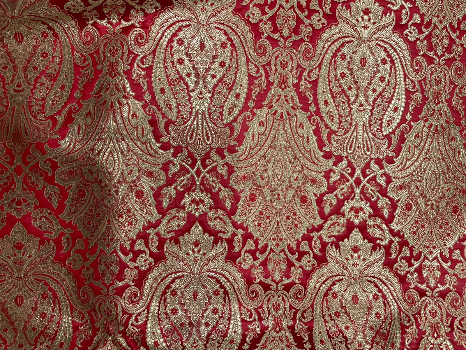 Red Floral Brocade 44 1 Kapdashop