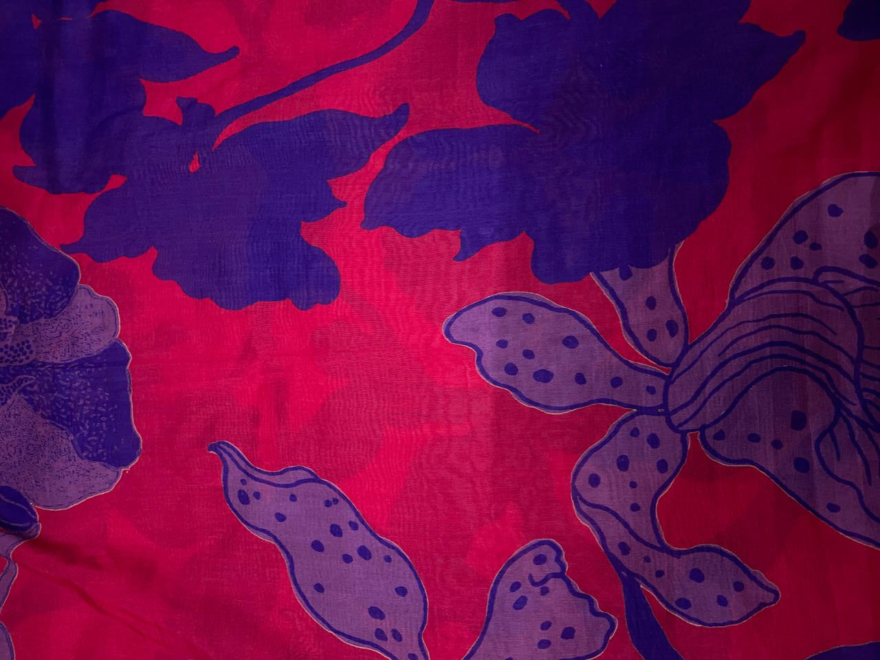 Magenta Royal Purpler Abstract Pure Chanderi Kapdashop