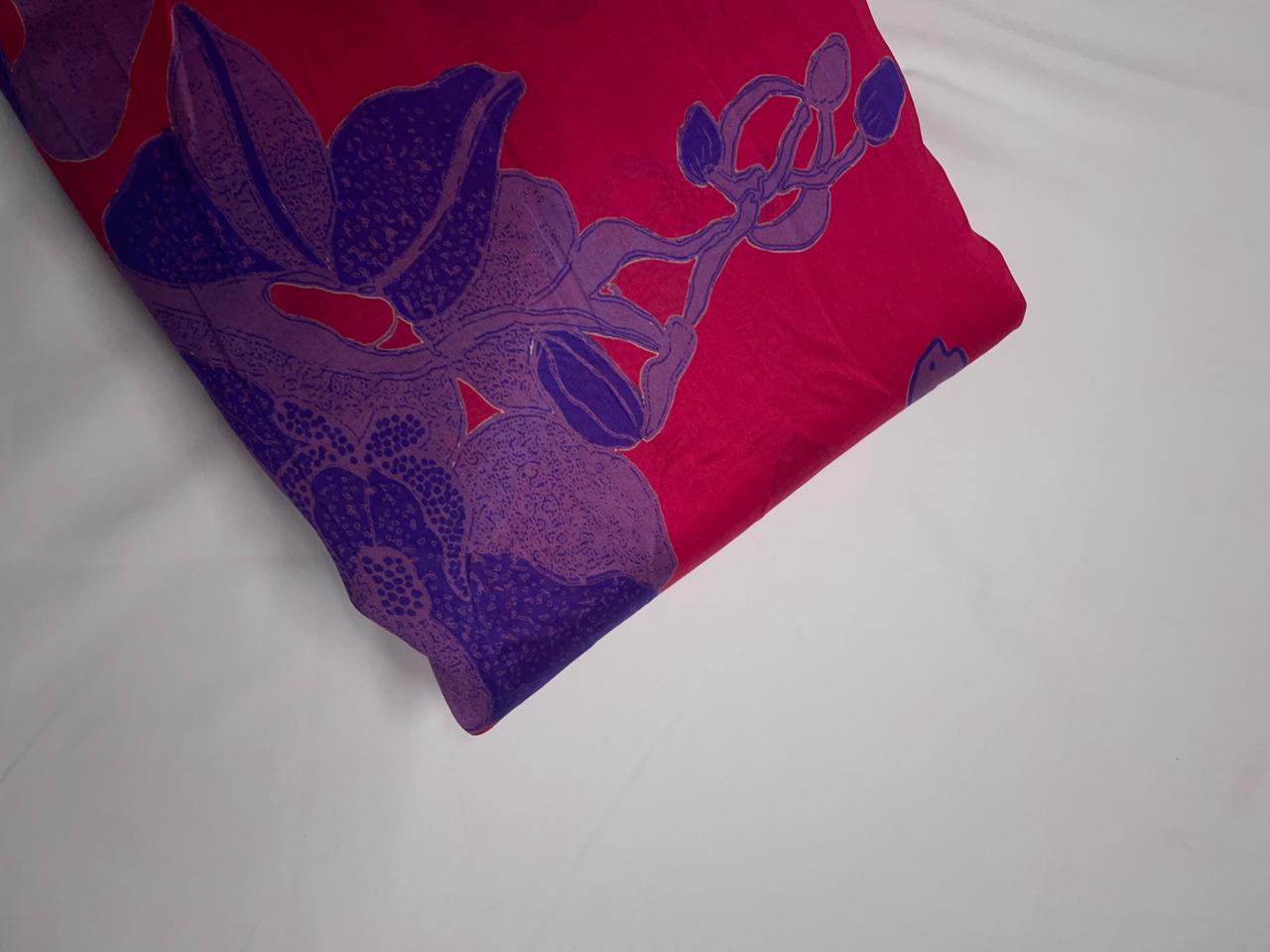 Magenta Royal Purpler Abstract Pure Chanderi Kapdashop