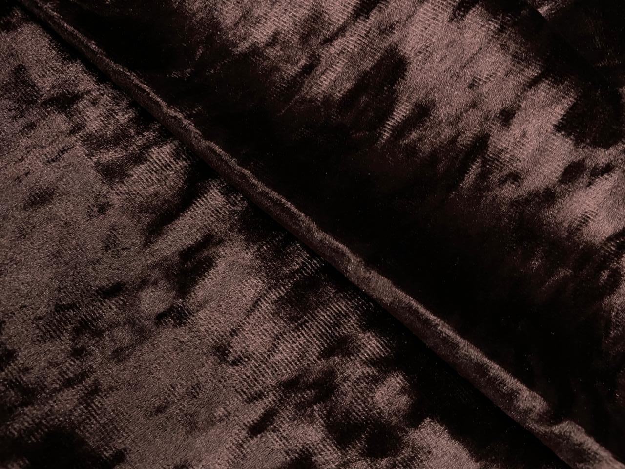 Coffee Plain Ice Velvet Lycra Fabric Kapdashop