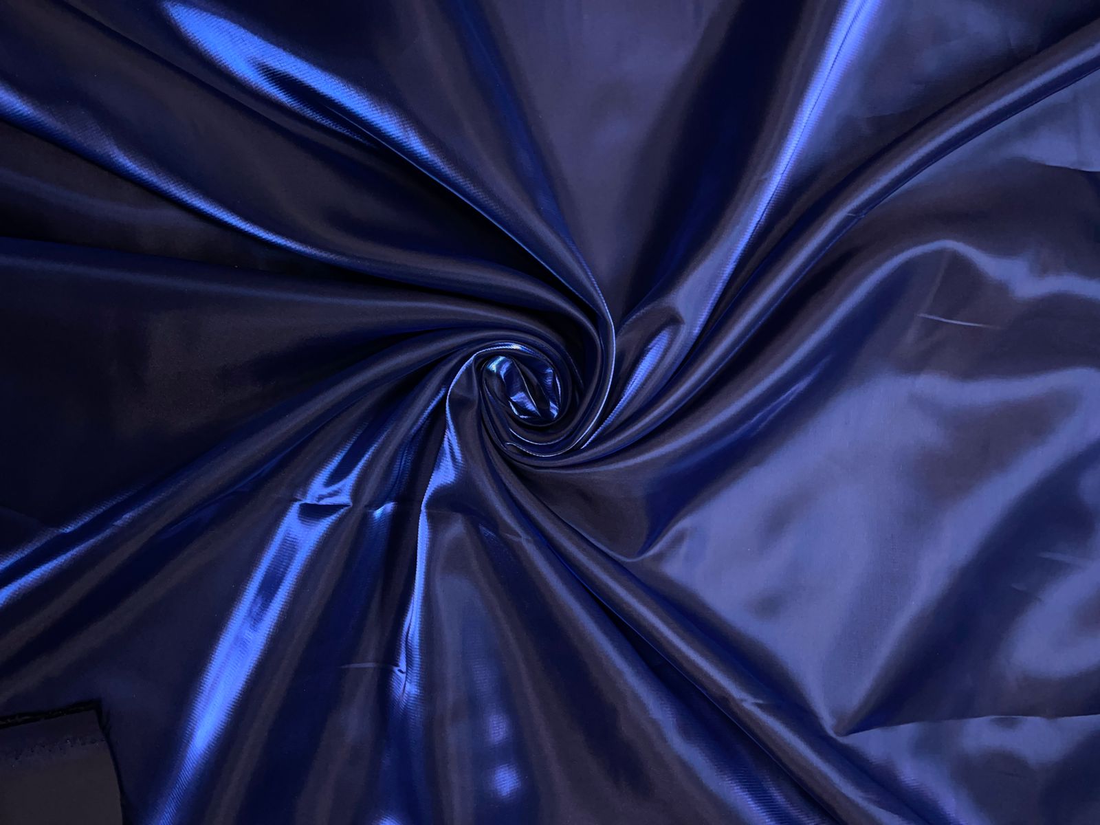 Navy Blue Plain Versace Satin Fabric Kapdashop