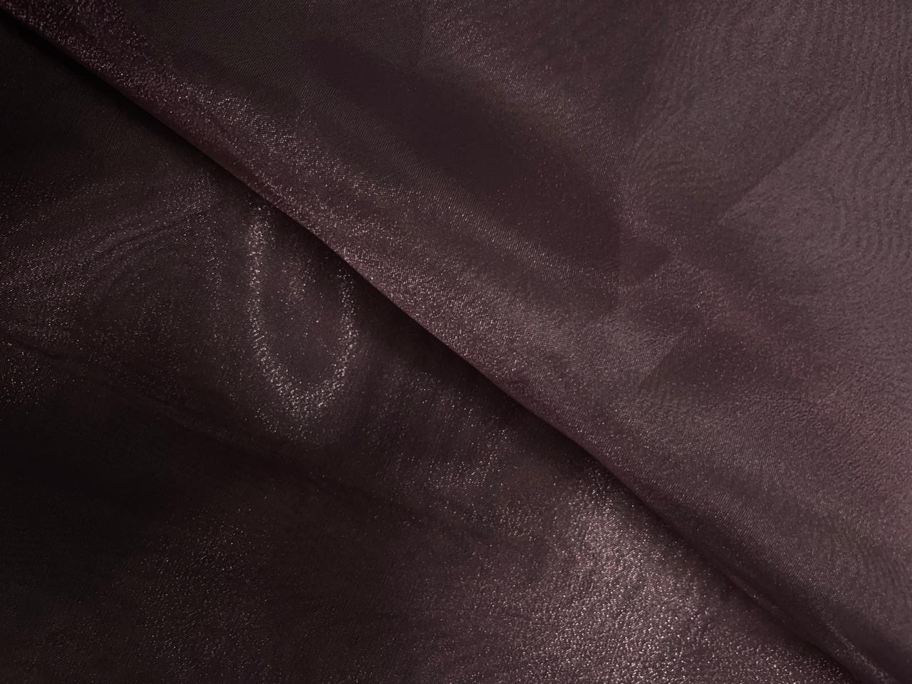 Brown Silver Two Tone Organza Kapdashop