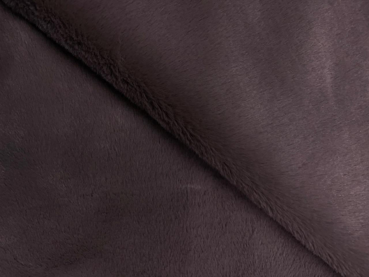 Grey Plain Imported Rabbit Fur Fabric Kapashop