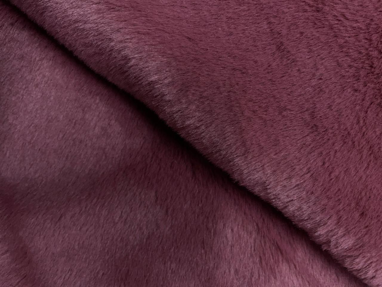 Dusty Pink Plain Imported Rabbit Fur Fabric Kapashop