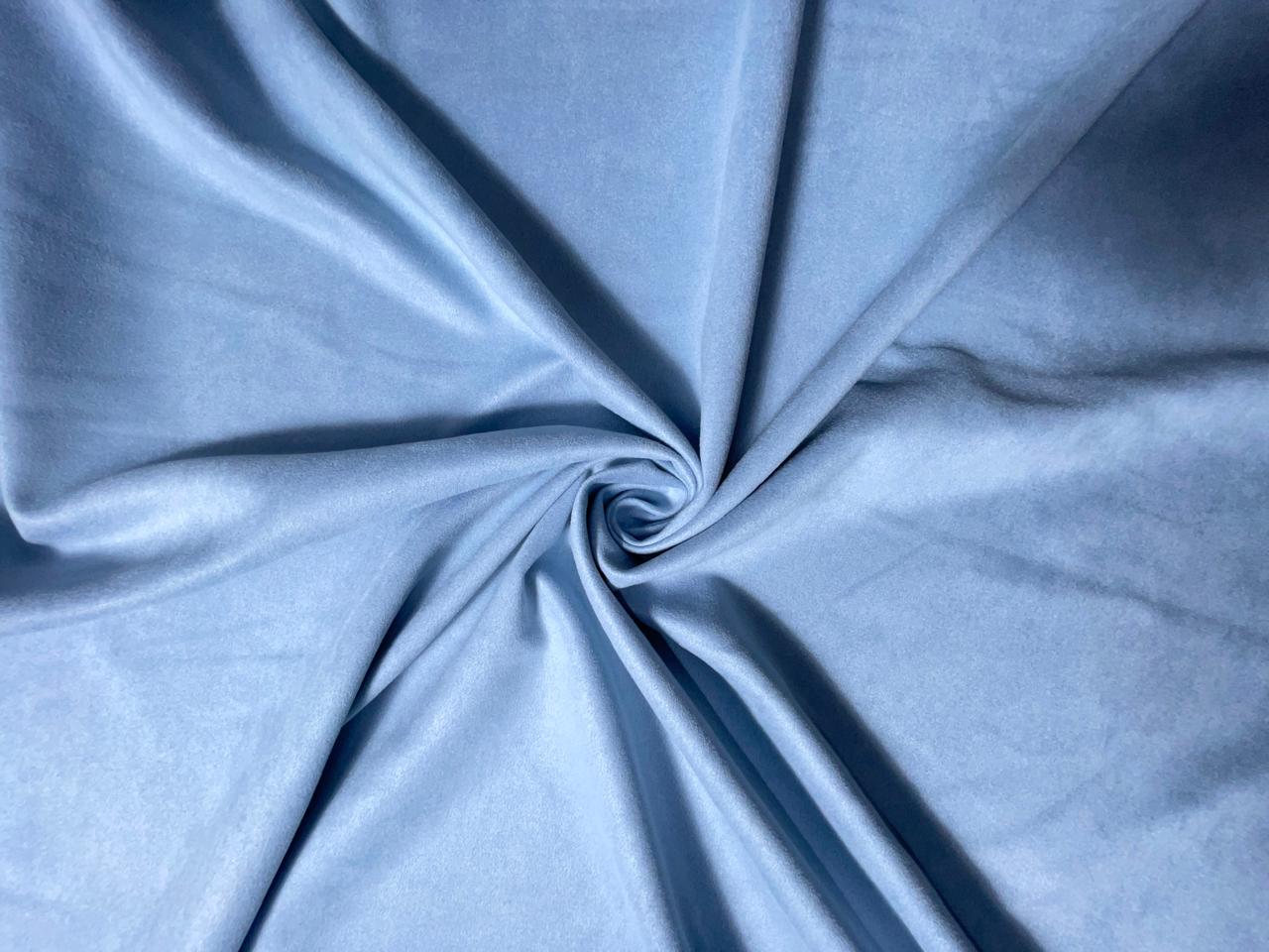 Sky Blue Imported Suede Fabric Fabric KTEX