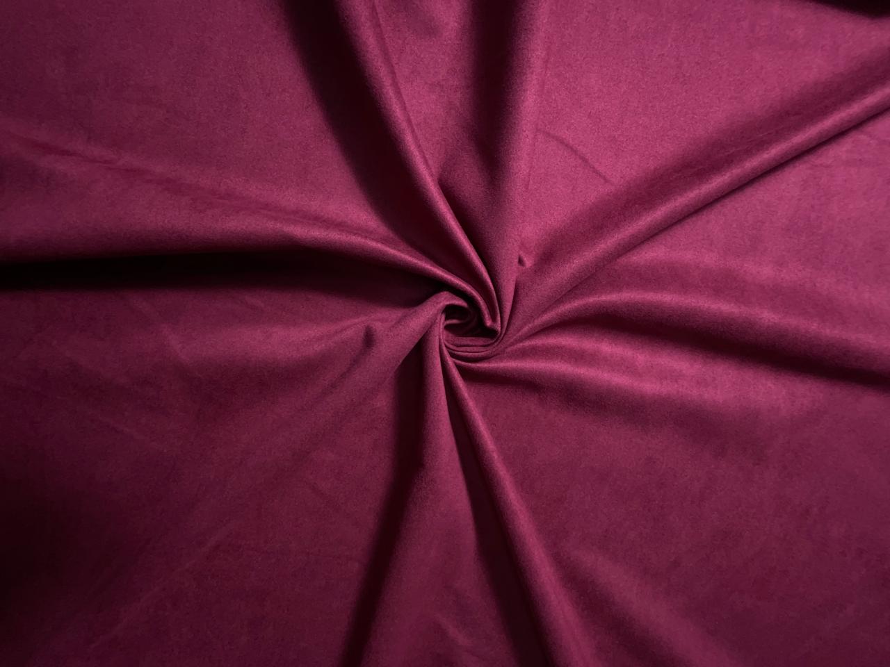 Dull Maroon Imported Suede Fabric Fabric KTEX