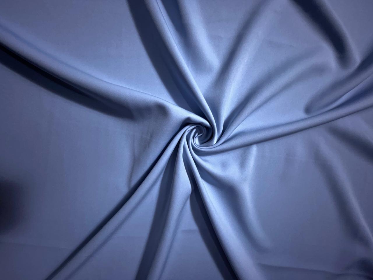 Sky Blue Plain Barbie Crepe Fabric KTEX