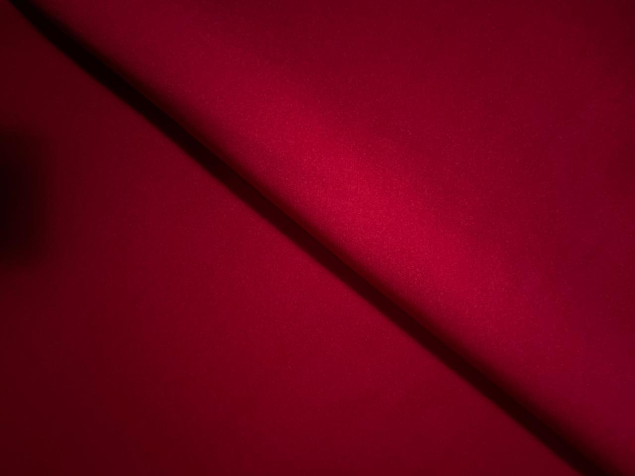 Red Plain Barbie Crepe Fabric KTEX