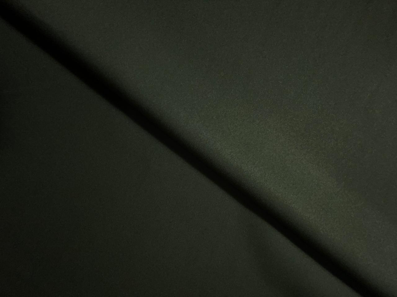 Dark Olive Plain Barbie Crepe Fabric KTEX