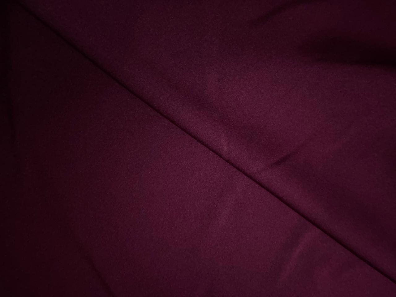 Wine Plain Barbie Crepe Fabric KTEX