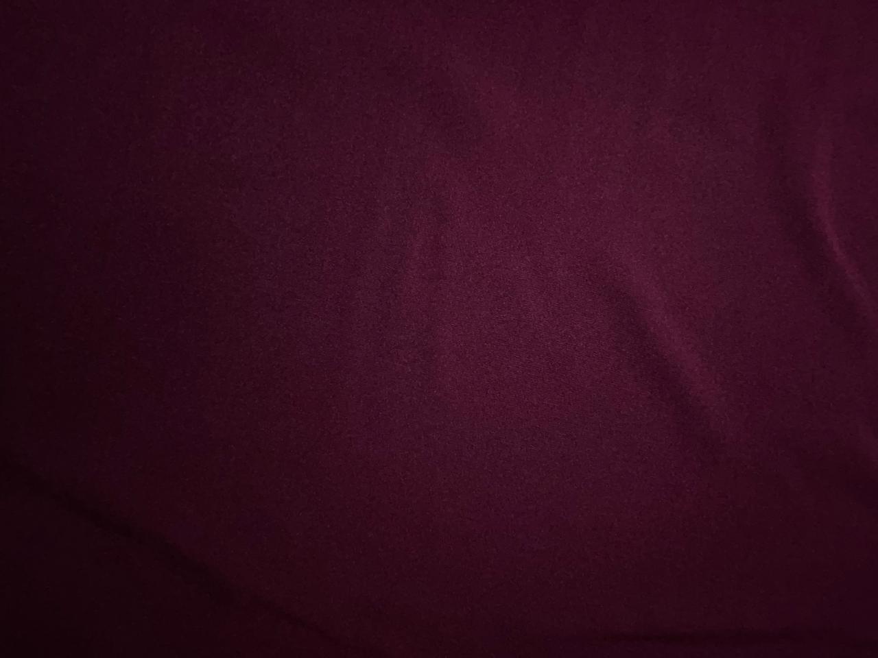 Wine Plain Barbie Crepe Fabric KTEX