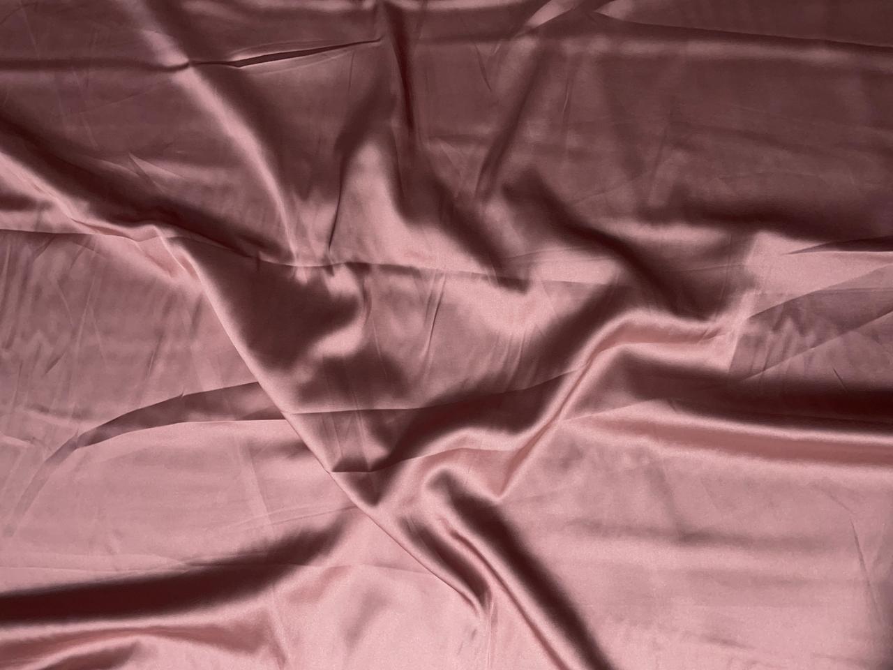 Dusty Pink Plain Armani Satin Lycra N710 Fabric KTEX