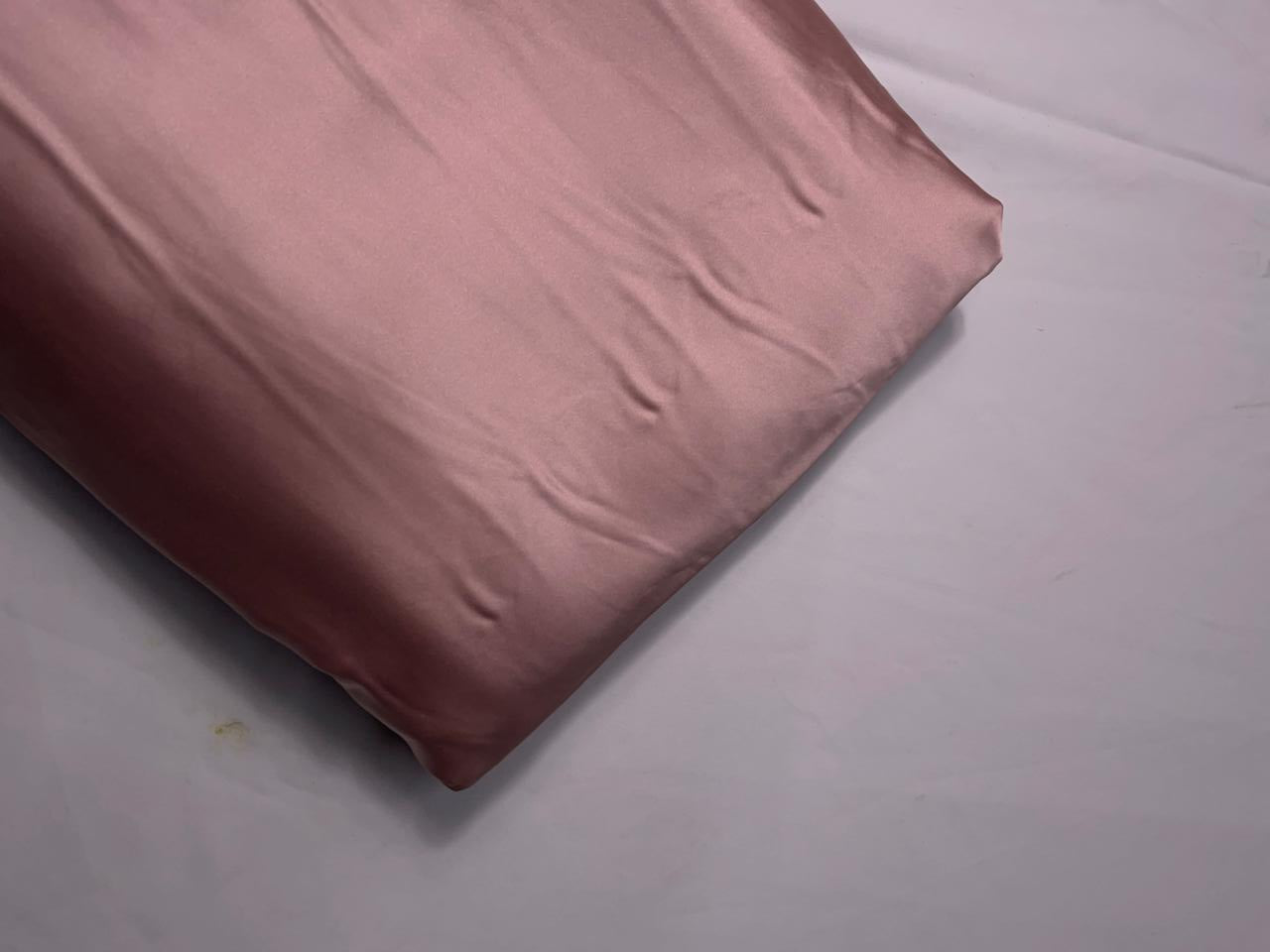Dusty Pink Plain Armani Satin Lycra N710 Fabric KTEX