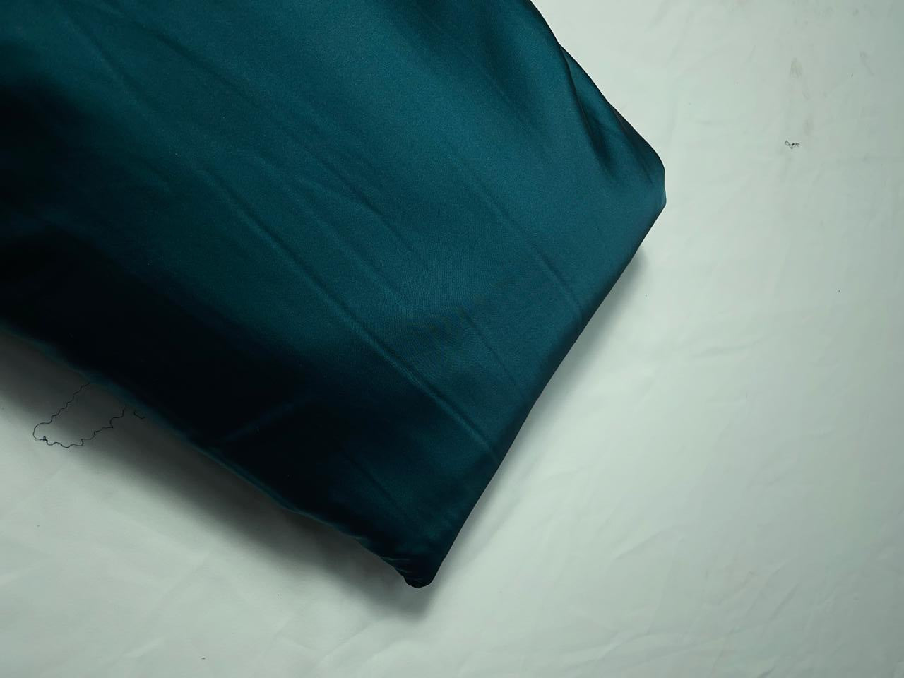 Bottle Green Plain Armani Satin Lycra Fabric KTEX
